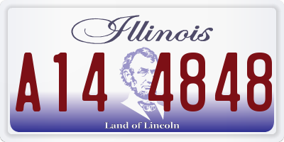 IL license plate A144848
