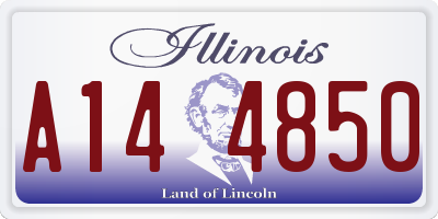 IL license plate A144850