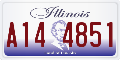 IL license plate A144851