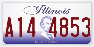 IL license plate A144853