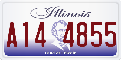 IL license plate A144855