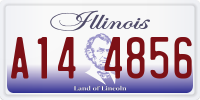 IL license plate A144856