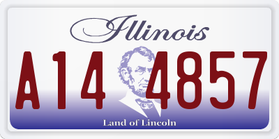 IL license plate A144857