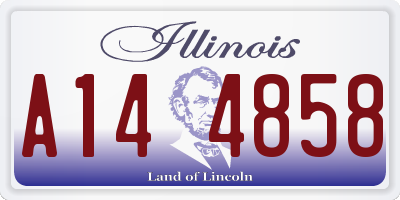 IL license plate A144858
