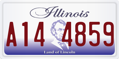 IL license plate A144859