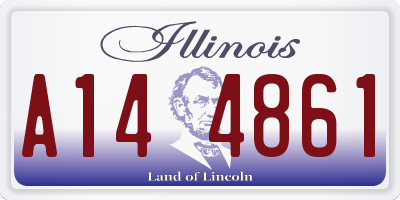 IL license plate A144861