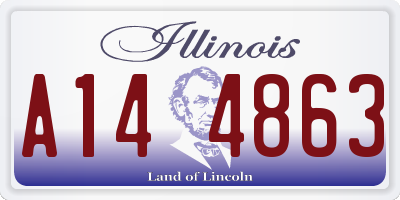 IL license plate A144863
