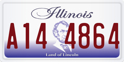 IL license plate A144864