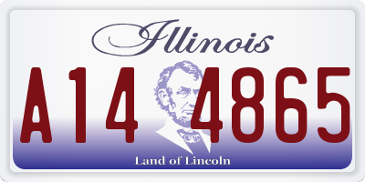 IL license plate A144865