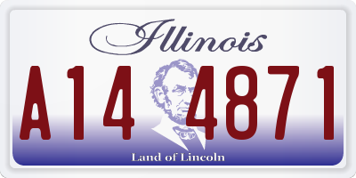 IL license plate A144871