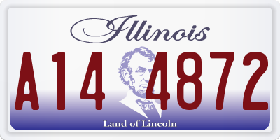 IL license plate A144872