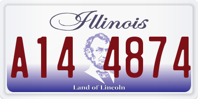 IL license plate A144874