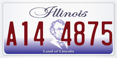 IL license plate A144875