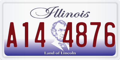 IL license plate A144876