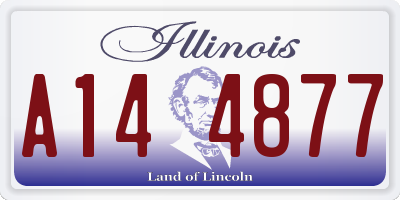 IL license plate A144877