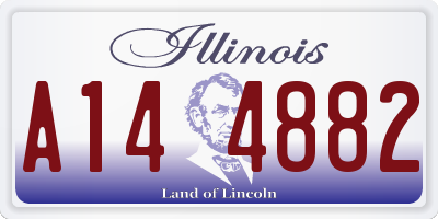 IL license plate A144882