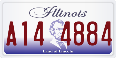 IL license plate A144884