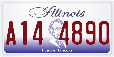 IL license plate A144890