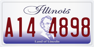 IL license plate A144898