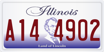 IL license plate A144902