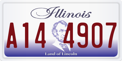 IL license plate A144907
