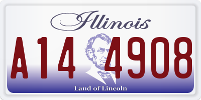 IL license plate A144908