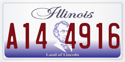 IL license plate A144916