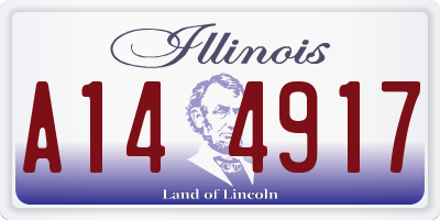 IL license plate A144917