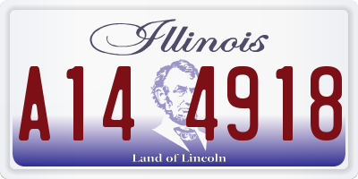 IL license plate A144918