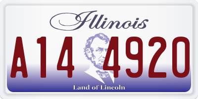 IL license plate A144920