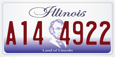 IL license plate A144922