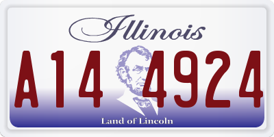 IL license plate A144924