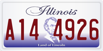 IL license plate A144926