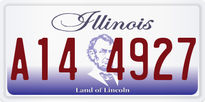 IL license plate A144927