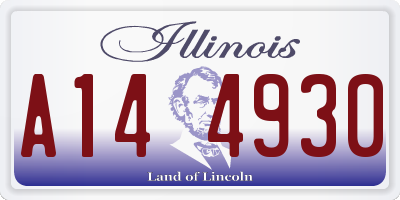IL license plate A144930