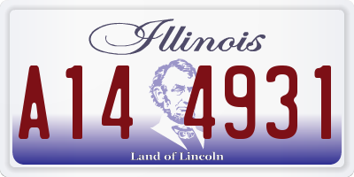 IL license plate A144931