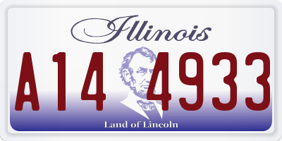 IL license plate A144933