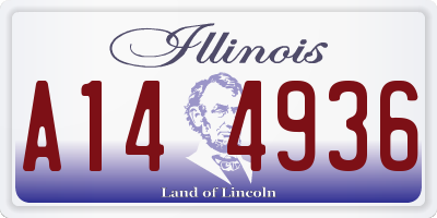 IL license plate A144936
