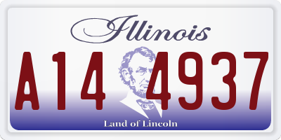 IL license plate A144937