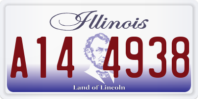 IL license plate A144938