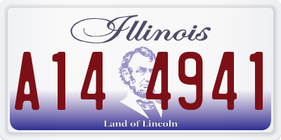 IL license plate A144941