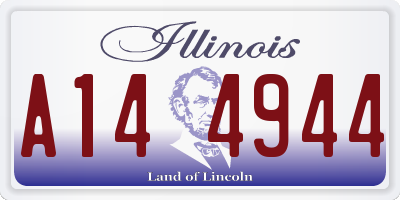 IL license plate A144944