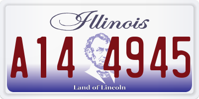 IL license plate A144945