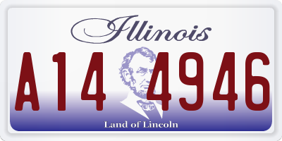 IL license plate A144946