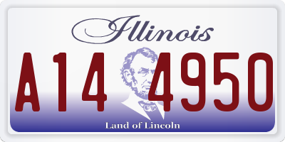 IL license plate A144950