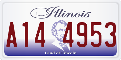 IL license plate A144953