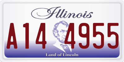 IL license plate A144955