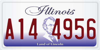 IL license plate A144956