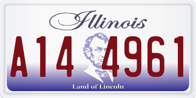 IL license plate A144961