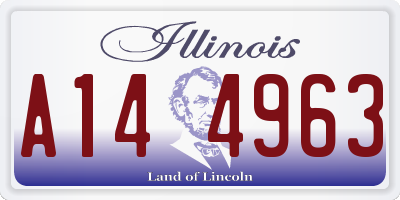 IL license plate A144963